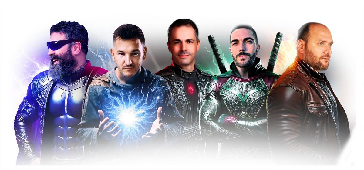 Fotografía de perfil: un EQUIPO noble y profesional luchando por tu éxito